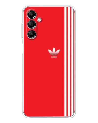 Чехол для Samsung Galaxy M35 5G с картинкой «Красный минимализм Adidas»