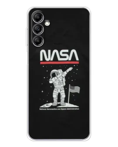 Чехол для Samsung Galaxy M35 5G с картинкой «NASA — шагаем по Луне»