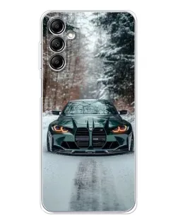 Чехол для Samsung Galaxy M35 5G с картинкой «BMW в зимнем лесу» Чехол для Samsung Galaxy M35 5G с картинкой «BMW в зимнем лесу»