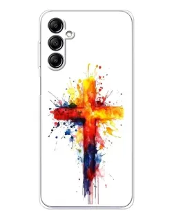 Чехол для Samsung Galaxy M35 5G с картинкой «Акварельный крест»