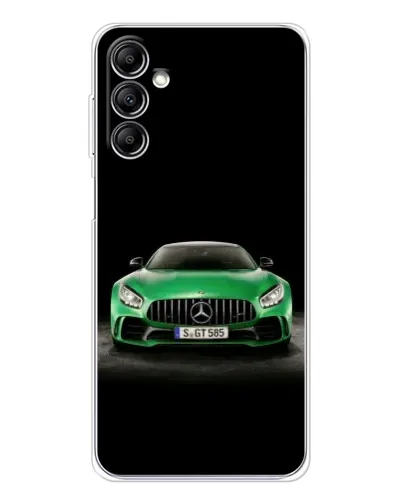 Чехол для Samsung Galaxy M35 5G с картинкой «Mercedes — неоновый лого»