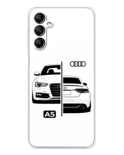 Чехол для Samsung Galaxy M35 5G с картинкой «Audi — контрастный дизайн»