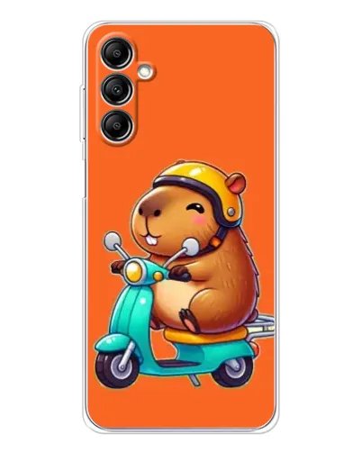 Чехол для Samsung Galaxy M35 5G с картинкой «Капибара на скутере»