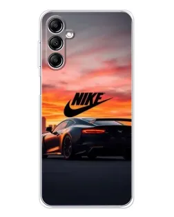 Чехол для Samsung Galaxy M36 5G с картинкой «Nike и суперкар»