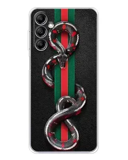Чехол для Samsung Galaxy M36 5G с картинкой «Gucci — змея на полосе» Чехол для Samsung Galaxy M36 5G с картинкой «Gucci — змея на полосе»
