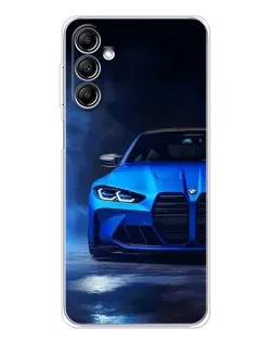 Чехол для Samsung Galaxy M36 5G с картинкой «Голубая BMW M4» Чехол для Samsung Galaxy M36 5G с картинкой «Голубая BMW M4»