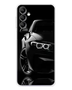 Чехол для Samsung Galaxy M36 5G с картинкой «Черная BMW — профиль» Чехол для Samsung Galaxy M36 5G с картинкой «Черная BMW — профиль»
