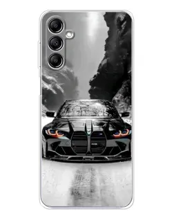 Чехол для Samsung Galaxy M36 5G с картинкой «BMW — акварельный дрифт» Чехол для Samsung Galaxy M36 5G с картинкой «BMW — акварельный дрифт»