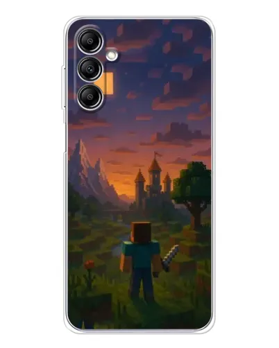 Чехол для Samsung Galaxy M36 5G с картинкой «Стив у башни» Чехол для Samsung Galaxy M36 5G с картинкой «Стив у башни»