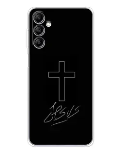 Чехол для Samsung Galaxy M36 5G с картинкой «Графический крест Jesus»