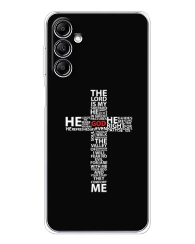 Чехол для Samsung Galaxy M36 5G с картинкой «Текстовый крест» Чехол для Samsung Galaxy M36 5G с картинкой «Текстовый крест»