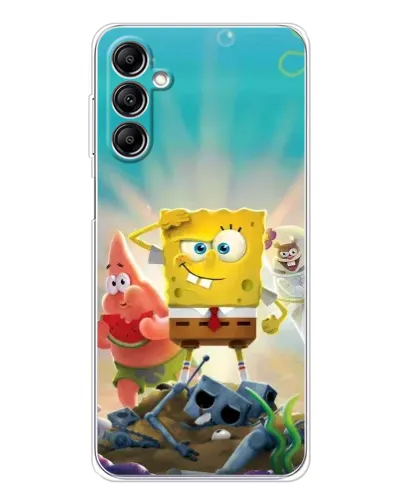 Чехол для Samsung Galaxy M36 5G с картинкой «Спанч Боб победитель»