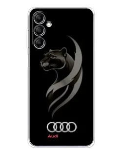 Чехол для Samsung Galaxy M36 5G с картинкой «Графика — пантера и Audi»