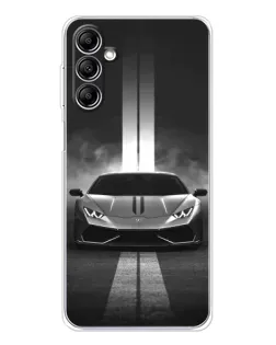 Чехол для Samsung Galaxy M36 5G с картинкой «Lamborghini симметрия дорог»