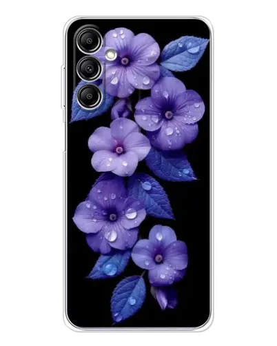 Чехол для Samsung Galaxy M36 5G с картинкой «Фиолетовые цветы с росою»
