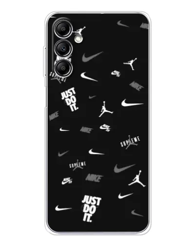 Чохол для Samsung Galaxy M36 з картинкою «Nike Black Pattern»