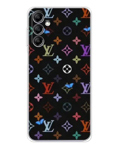 Чохол для Samsung Galaxy M36 з картинкою «Кольорова монограма LV»