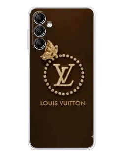 Чохол для Samsung Galaxy M36 з картинкою «LV — золота печатка»