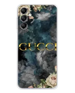 Чехол для Samsung Galaxy M36 с картинкой «Абстрактные цветы Gucci»