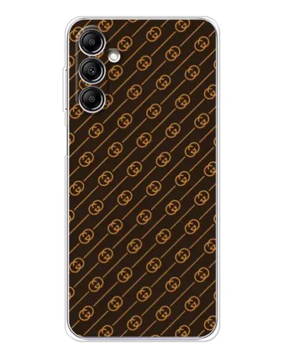 Чехол для Samsung Galaxy M36 с картинкой «Gucci — золотые диагонали» Чехол для Samsung Galaxy M36 с картинкой «Gucci — золотые диагонали»