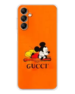 Чехол для Samsung Galaxy M36 с картинкой «Микки Маус Gucci — оранж»