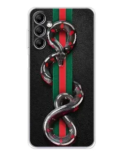 Чехол для Samsung Galaxy M36 с картинкой «Gucci — змея на полосе»