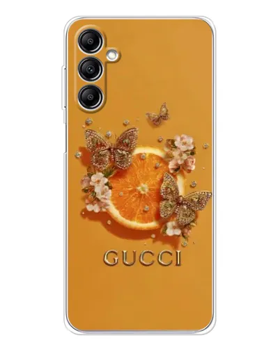 Чехол для Samsung Galaxy M36 с картинкой «Gucci — золотые бабочки» Чехол для Samsung Galaxy M36 с картинкой «Gucci — золотые бабочки»