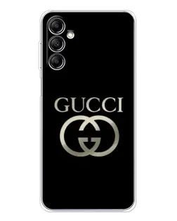 Чехол для Samsung Galaxy M36 с картинкой «Gucci — золото на черном»