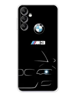 Чехол для Samsung Galaxy M36 с картинкой «Минималистичный принт BMW M3»