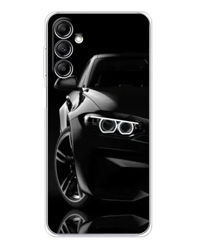 Чехол для Samsung Galaxy M36 с картинкой «Черная BMW — профиль» Чехол для Samsung Galaxy M36 с картинкой «Черная BMW — профиль»