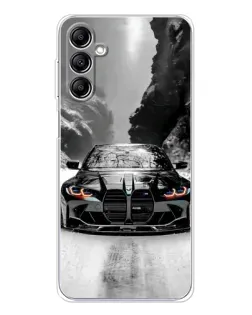 Чехол для Samsung Galaxy M36 с картинкой «BMW — акварельный дрифт»