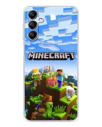 Чехол для Samsung Galaxy M36 с картинкой «Minecraft классический мир»