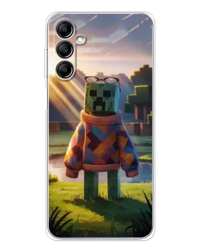 Чехол для Samsung Galaxy M36 с картинкой «Крипер в свитере»