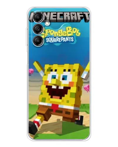 Чехол для Samsung Galaxy M36 с картинкой «Губка Боб Minecraft» Чехол для Samsung Galaxy M36 с картинкой «Губка Боб Minecraft»