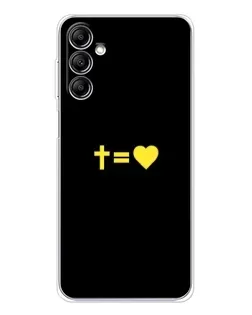 Чехол для Samsung Galaxy M36 с картинкой «Сердце и Крест»
