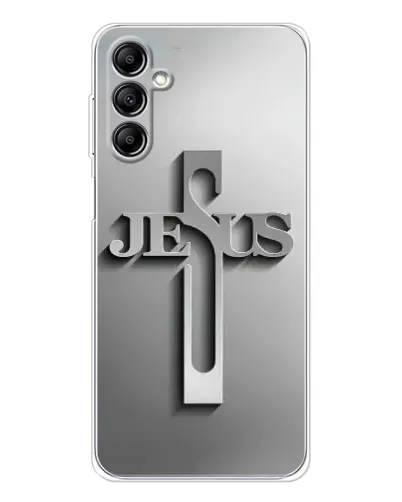 Чехол для Samsung Galaxy M36 с картинкой «Металлический крест Jesus» Чехол для Samsung Galaxy M36 с картинкой «Металлический крест Jesus»