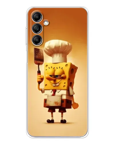 Чехол для Samsung Galaxy M36 с картинкой «Губка Боб повар»