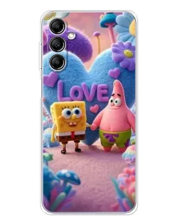 Чехол для Samsung Galaxy M36 с картинкой «Губка Боб Патрик»