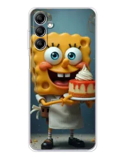 Чехол для Samsung Galaxy M36 с картинкой «Повар Спанч Боб»