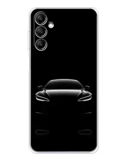Чохол для Samsung Galaxy M36 з картинкою «Силует Tesla Night»