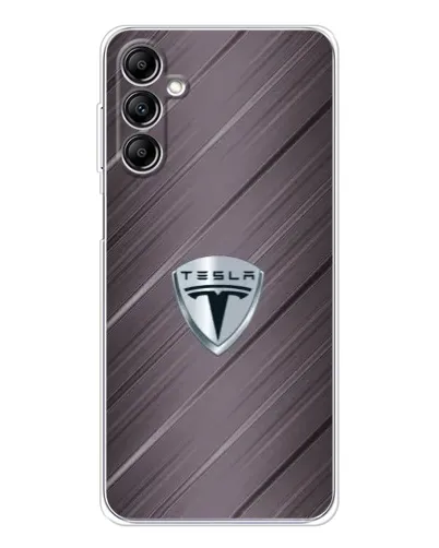 Чехол для Samsung Galaxy M36 с картинкой «Металлическая текстура Tesla» Чехол для Samsung Galaxy M36 с картинкой «Металлическая текстура Tesla»