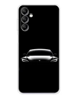 Чохол для Samsung Galaxy M36 з картинкою «Фари Tesla Night»