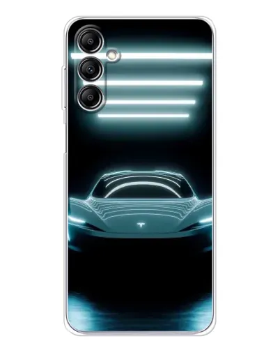 Чехол для Samsung Galaxy M36 с картинкой «Tesla в неоне» Чехол для Samsung Galaxy M36 с картинкой «Tesla в неоне»