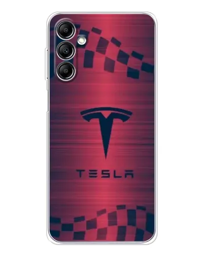 Чехол для Samsung Galaxy M36 с картинкой «Тесла красный карбон» Чехол для Samsung Galaxy M36 с картинкой «Тесла красный карбон»