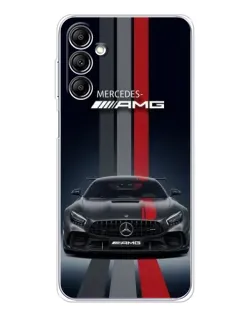 Чехол для Samsung Galaxy M36 с картинкой «Mercedes — белый карбон»