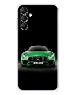 Чехол для Samsung Galaxy M36 с картинкой «Mercedes — неоновый лого»