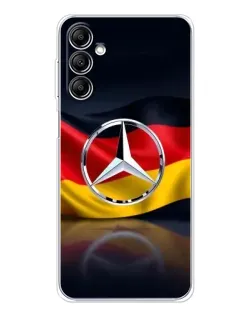 Чехол для Samsung Galaxy M36 с картинкой «Mercedes — флаг Германии»