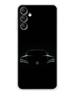 Чехол для Samsung Galaxy M36 с картинкой «Mercedes — силуэт авто»