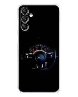 Чохол для Samsung Galaxy M36 з картинкою «Салон Audi — кермо»