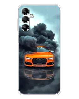 Чохол для Samsung Galaxy M36 з картинкою «Audi у хмарах диму»